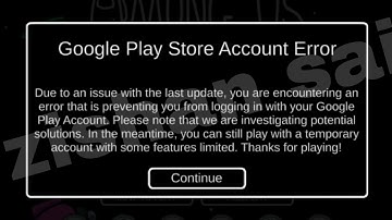 Among Us Fix Google Play Store Account Error Due to an issue with the last update Problem Solve