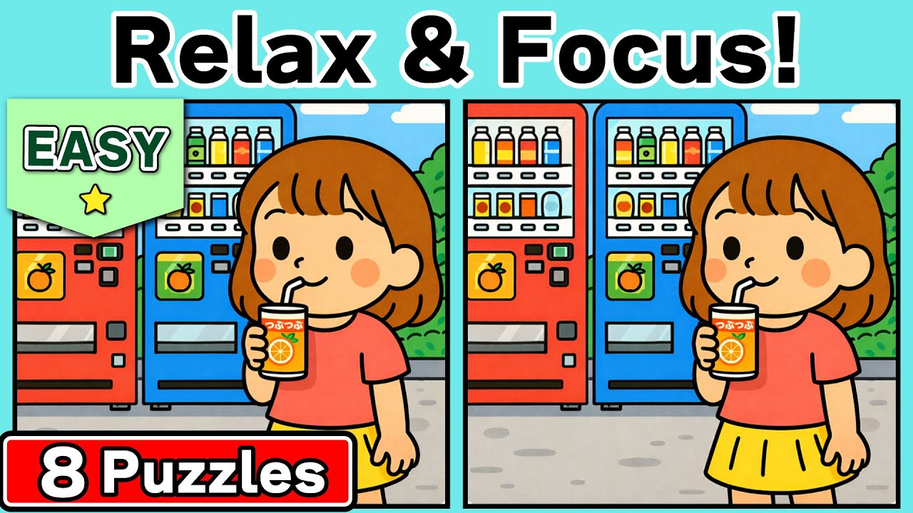 【EASY】Slow & Steady Focus Training | Spot the Difference in 90-Second Rounds 