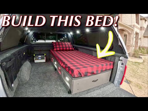 TRUCK CAMPER BUIILD PART 1: How to build the bed platform - Start to Finish