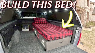 TRUCK CAMPER BUIILD PART 1: How to build the bed platform  Start to Finish