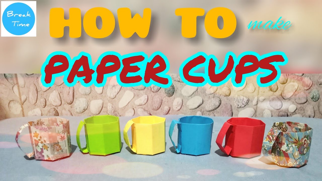 HOW TO make PAPER CUPS PAPER FOLDING CRAFT EASY learning for KIDS