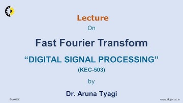 DIGITAL SIGNAL PROCESSING LECTURE 17 