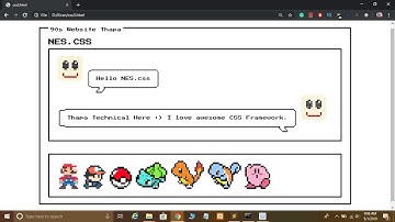 Create Website like 90s using New CSS Framework NES.CSS in 2019