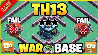 UNDEFEATED TH13 WAR BASE 2023, TH13 WAR BASE ANTI 2 STAR, TH13 CWL BASE 2023, TH13 TOURNAMENT BASE