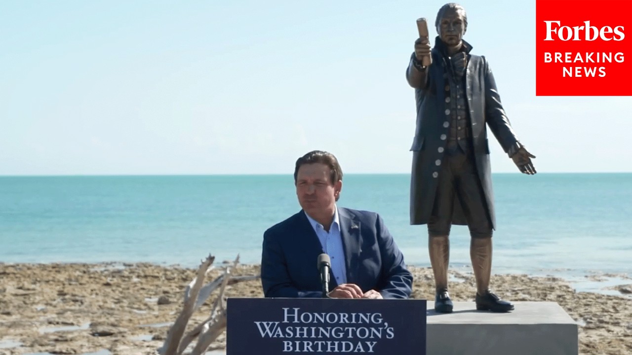 Flroida Gov. Ron DeSantis Unveils Statue Of James Monroe As Part Of 'America 250' Celebrations