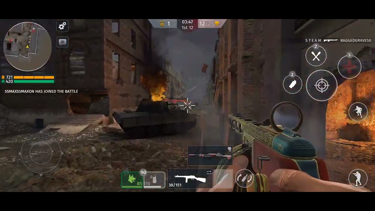 2025-002 EDKON GAMES  WORLD WAR II BATTLE COMBAT  3 MINUTE BATTLE -  Using PPSH 41 Elite