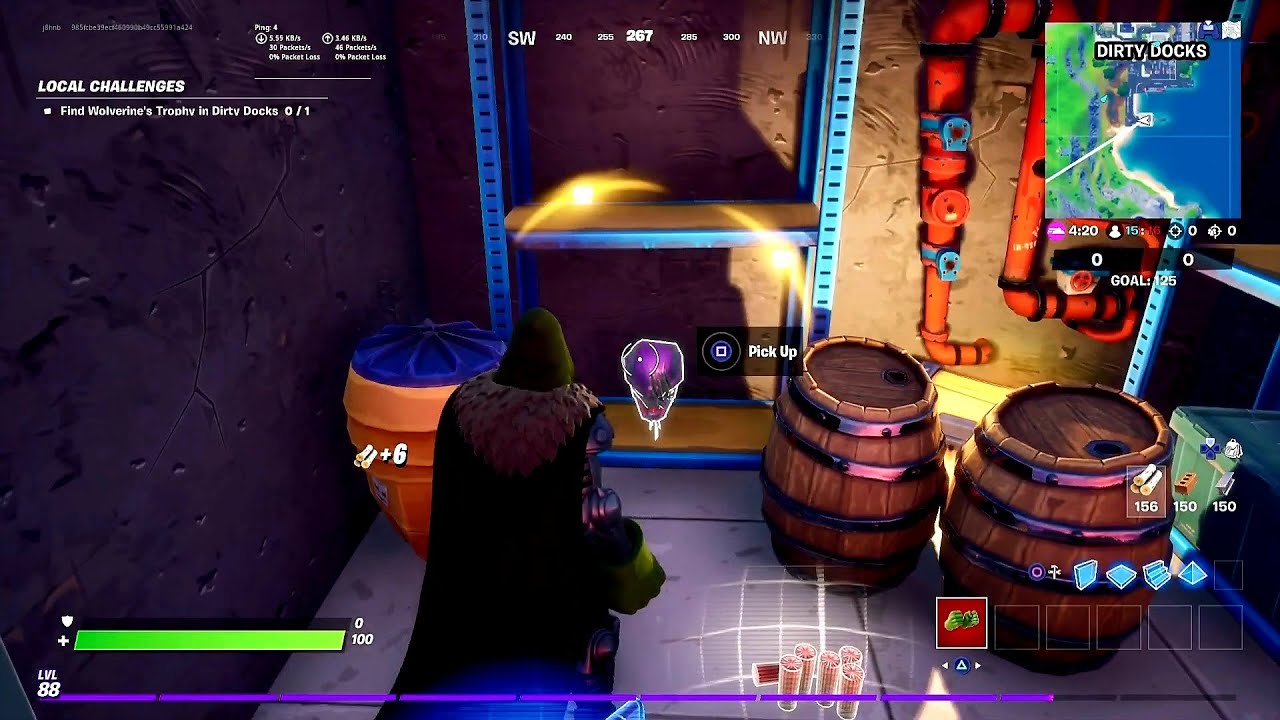 Fortnite Find Wolverines Trophy In Dirty Dock Location Guide YouTube
