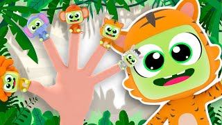Finger Family With Animals 💚 @MinitunsNurseryRhymes 🌈 + More Kids Songs | Toddler Learning