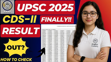upsc cds 2 result 2025 | how to check upsc cds result 2025 | mahir academy