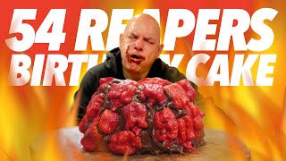 The Spiciest Birthday Cake Ever Made: 54 Carolina Reapers!