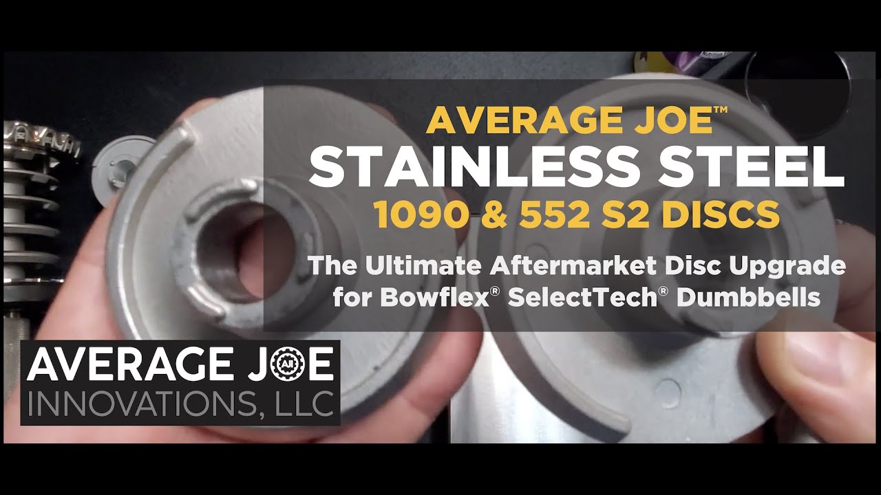 The Ultimate Stainless Steel Average Joe Discs for Bowflex® SelectTech® 1090 & 552 S2 Dumbbells