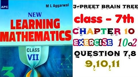 class 7 math ml aggarwal chapter 10  triangle iden exercise 10.2 question 7 q 8 q 9 q 10 q 11 #maths