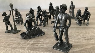 Tin / Pewter sculptures crafts from the past part 1