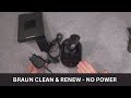 Braun clean &amp; renew shaver - cleaning station no power fix (replace Braun 5210 power supply)