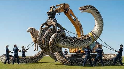 Brave Heroes Save Innocent Sheep from Giant Hungry Python Attack 🐑🐍