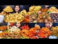 EATING SPICY SCHEZWAN FRIED RICE CREAMY CHICKEN MUTTON PULAO CHILI PANEER EATING SHOW EATING VIDEOS