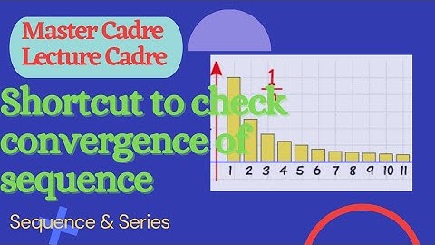Master cadre, Shortcut to check Convergence and divergence of sequences with examples.