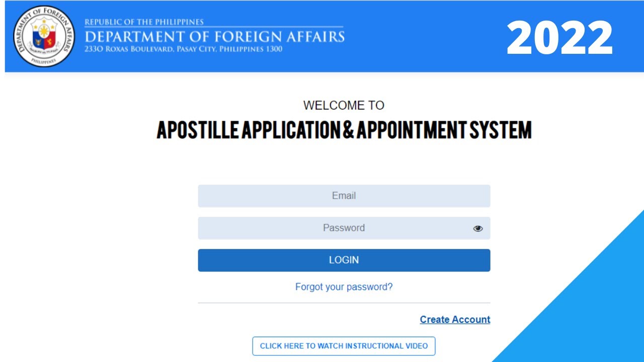 DFA APOSTILLE APPLICATION APPOINTMENT SYSTEM 2022 YouTube