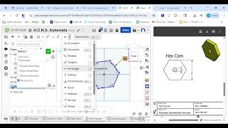 PLTW IED Part 4 AUTOMATA ONSHAPE PARAMETRIC / VARIABLES HEX CAM