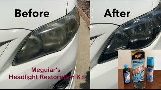 Meguiar’s Headlight Restoration Kit - Get rid of yellow headlights by Anna Navarre 121 views 10 months ago 2 minutes, 51 seconds