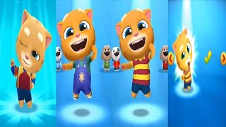Talking Tom Gold Run VS Talking Tom Jetski 2 First Version Lava Escape Cycle Tour GINGER Old VS New screenshot 5