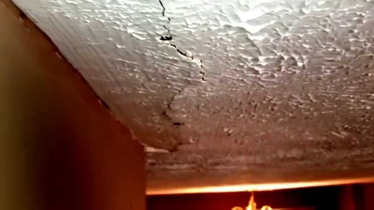 How To Repair Sagging Textured Stipple Popcorn Ceiling Youtube