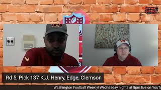 WFW!: 5th Round pick K.J. Henry, Edge, #clemsonfootball #washingtoncommanders #2023nfldraft