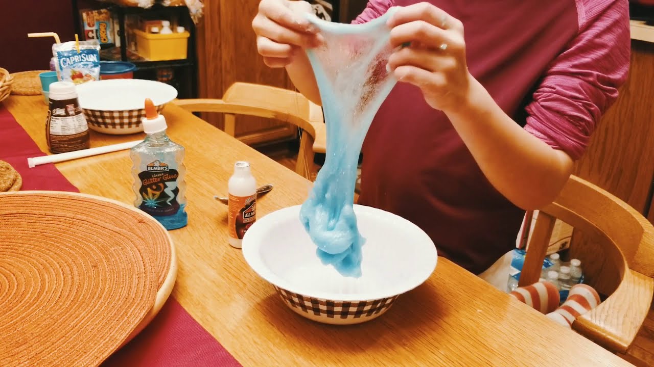 How To Make Glow In The Dark Glitter Glue Slime Really Really Easy Satisfying YouTube