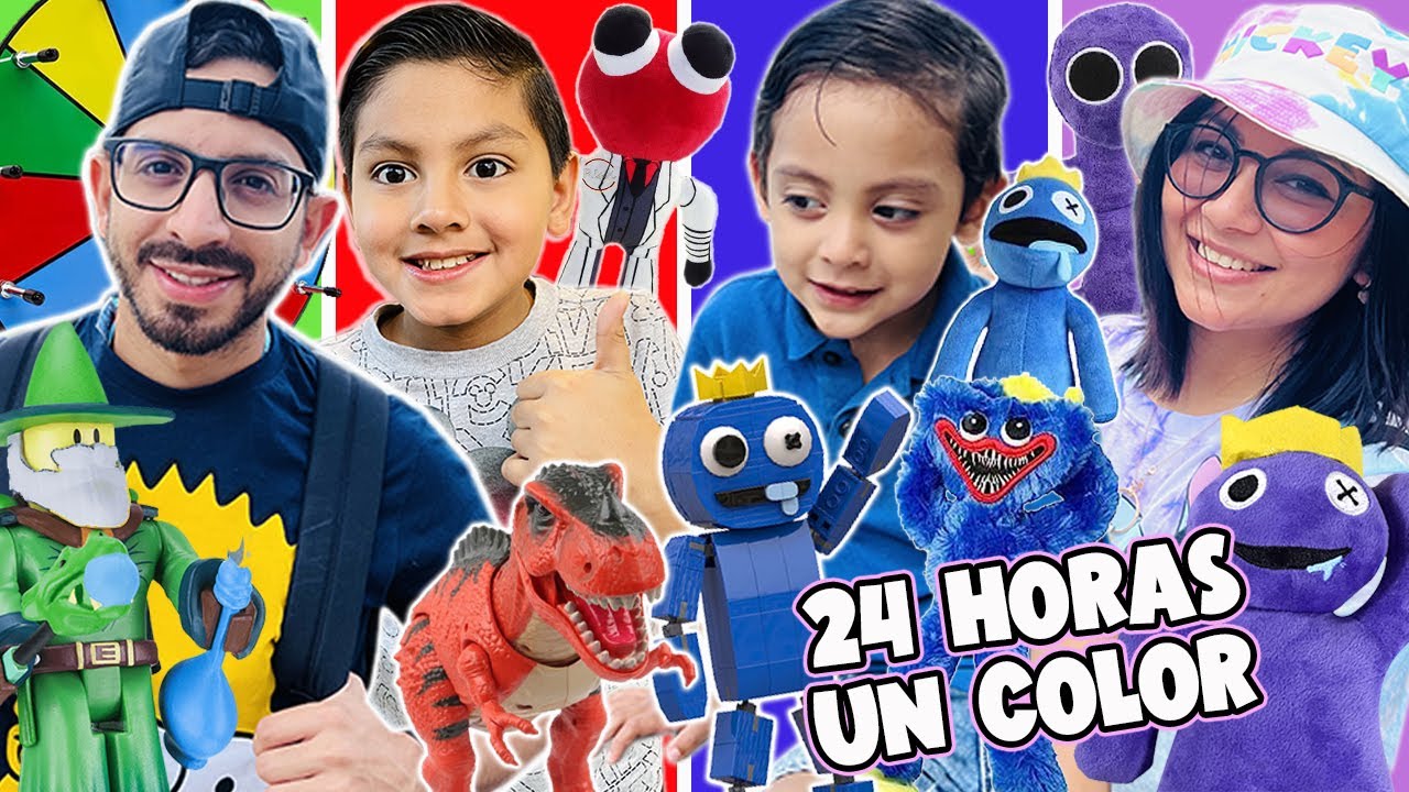 24 HORAS COMPRANDO TODO DE UN COLOR | Family Juega