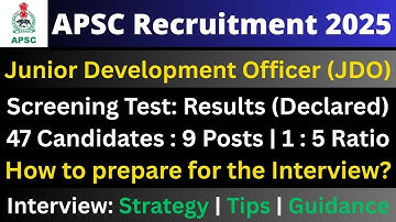 APSC Junior Development Officer: Results