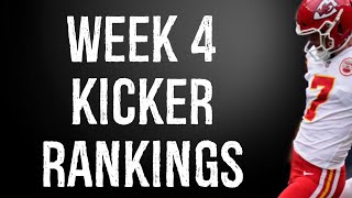 Top 12 Kicker Rankings Week 4 Fantasy Football 2024