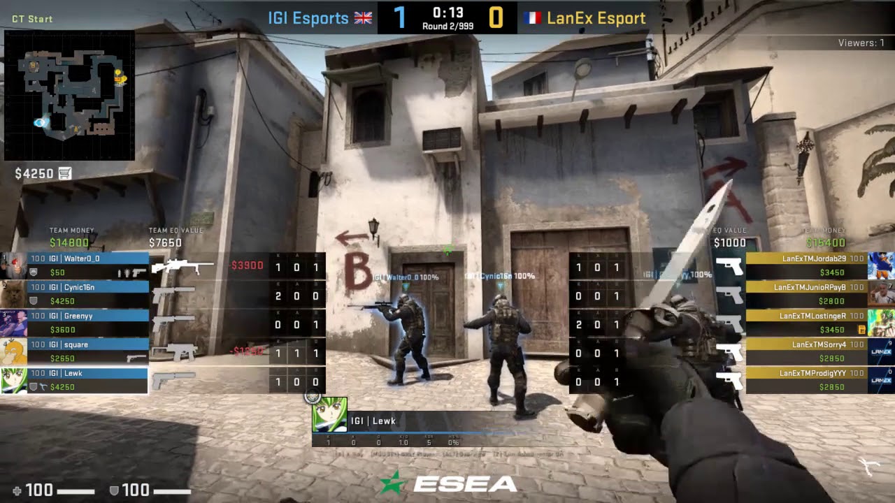 IGI vs LanEx   CSGO ESEA Open