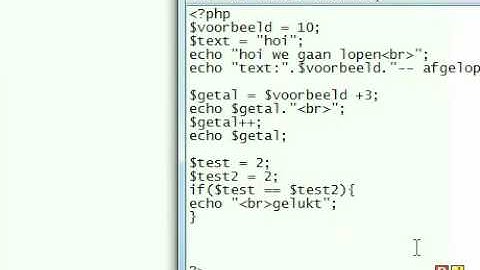 php tutorial basis 2 (nl)