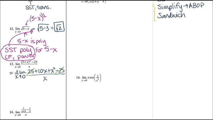 Find Limits Using Theorems: Mixed Examples