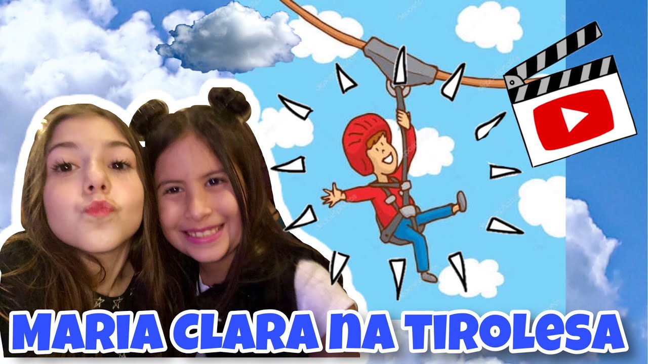 MARIA CLARA e MAITÊ brincando na TIROLESA