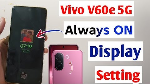 Vivo V60e 5g Always On Display Setting/How to display always on in vivo v60e 5g