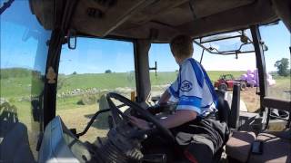 Shifting and Wrapping Silage Bales - July 2016 - GoPro HD