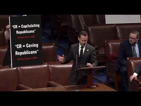 Moskowitz Reads Republicans' Mean Tweets About CRs As They Are About to Vote for a CR