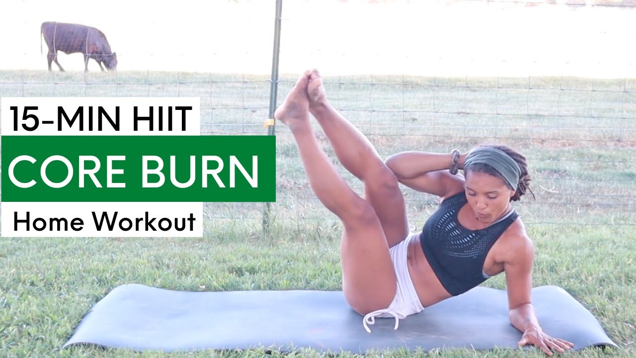 FIERY 15 MIN Core BURN HIIT Style Home Workout Shaina Marie YouTube