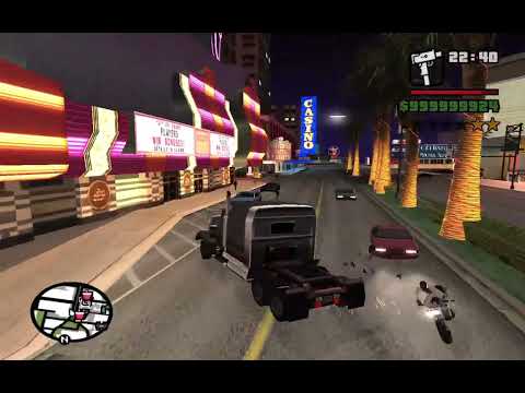 Driving truck in GTA  San Andreas while playing sinhala old hits
