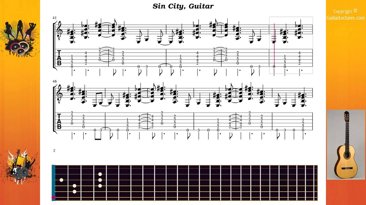 Ac Dc Sin City Guitar Lesson , Sin City Guitar Tab – UMOY