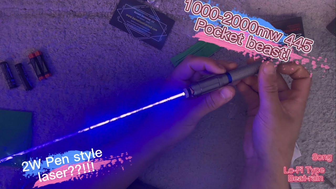 Pen style powerful 445nm 2w laser pointer