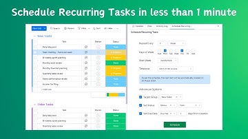Schedule Recurring Tasks - monday.com app demo
