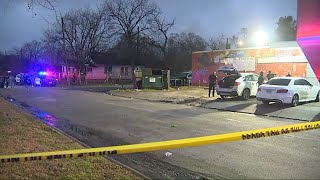 Raw video: 1 dead 1 injured during drive-by shooting at Third Ward store