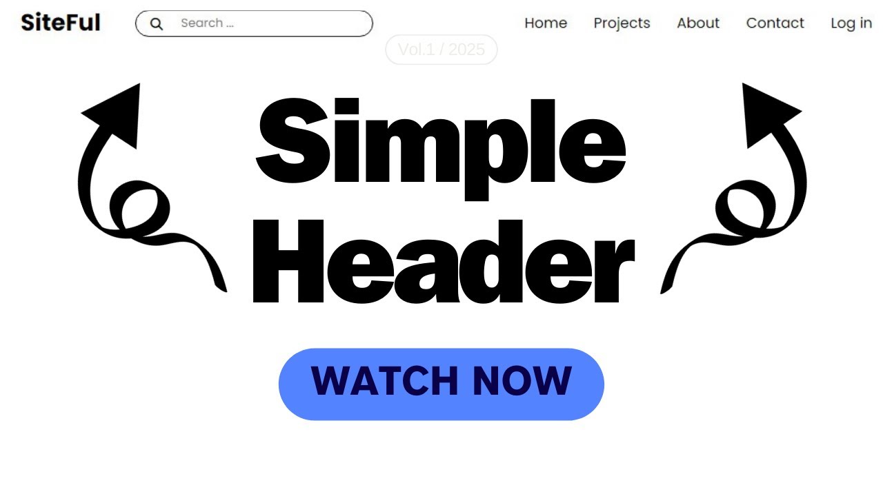 Simple header for website using HTML & CSS | SiteFul - YouTube