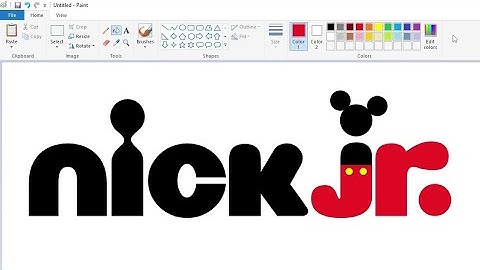 How to draw a Nick Jr. logo in Disney Junior style using MS Paint | How to draw on your computer