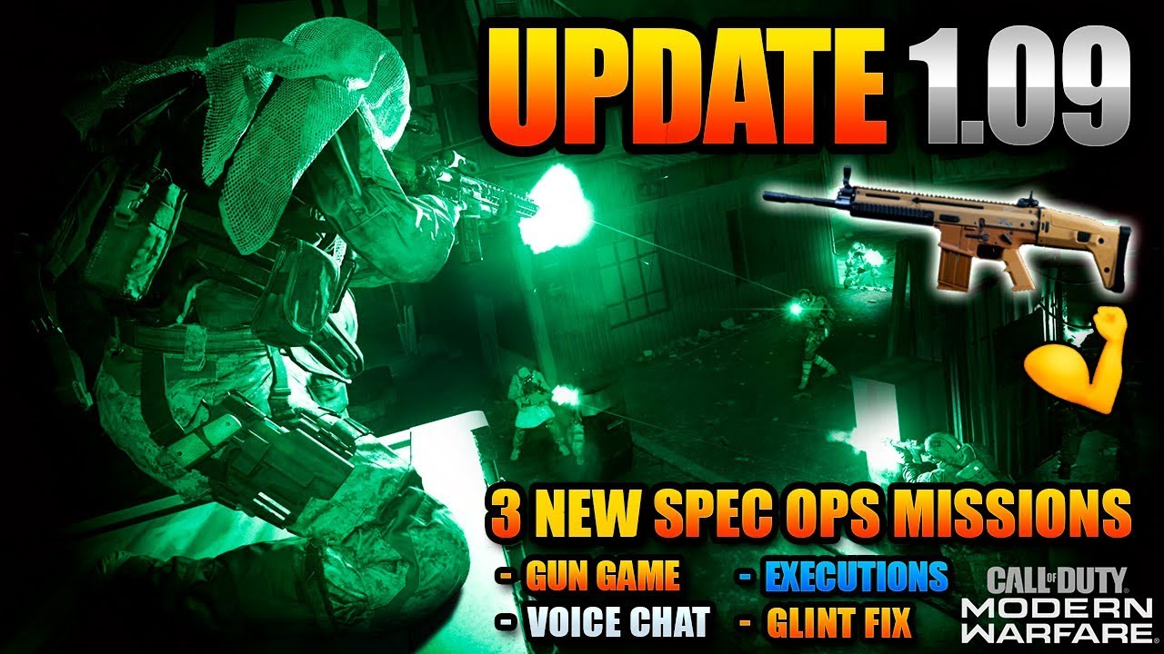 Modern Warfare UPDATE 1.09 Patch Notes - Gun Game, 3 New Spec Ops Missions, Fast Executions & more!