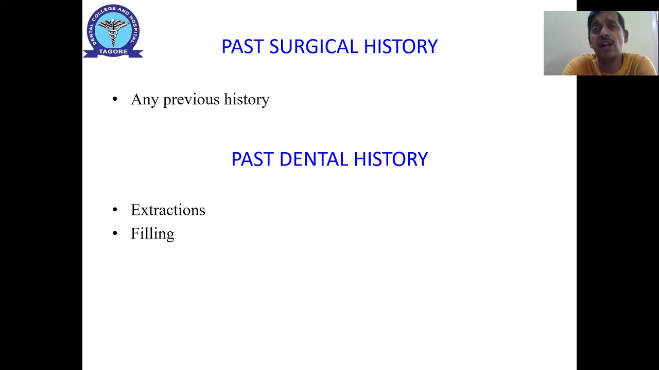 Case history taking for Dental Undergraduate students YouTube