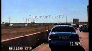 18-WHEELER HIGH SPEED CHASE!
The driver of this semi in Texas was having a bad day. After getting into an altercation with another driver, he smashes the drivers pickup with his semi and takes off. After officers attempt to stop him, he crashes into a cruiser and the chase is on. The truck is eventually disabled after police fire multiple rounds into its tires and engine. The driver was quickly apprehended. No sound available. (2004) 18-WHEELER HIGH SPEED CHASE!