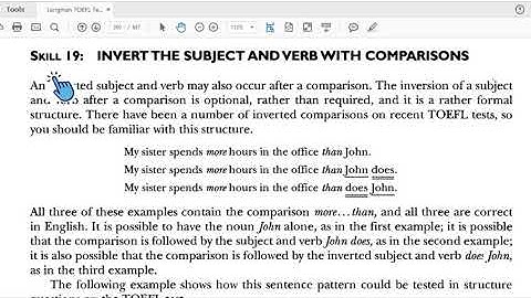 TOEFL Structures Skill 19 Invert the subject and verb with comparisons